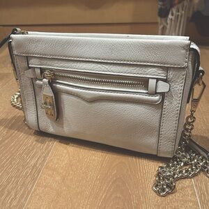 Rebecca Minkoff white leather crossbody bag